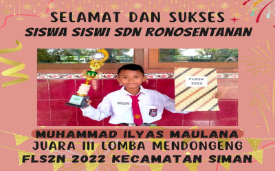 Juara 3 lomba Mendongeng FLS2N Kec. Siman