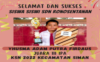 Juara 3 Lomba KSN (IPA) Kec. Siman